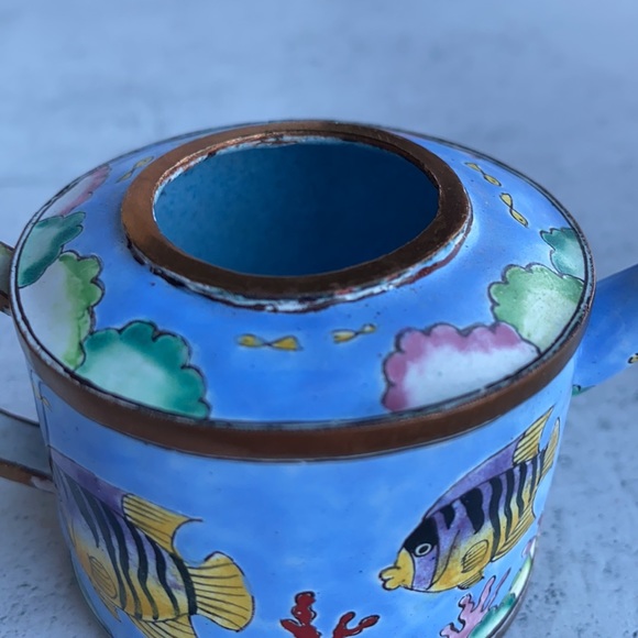 Mini Teapot with Painted Fish - Picture 5 of 7
